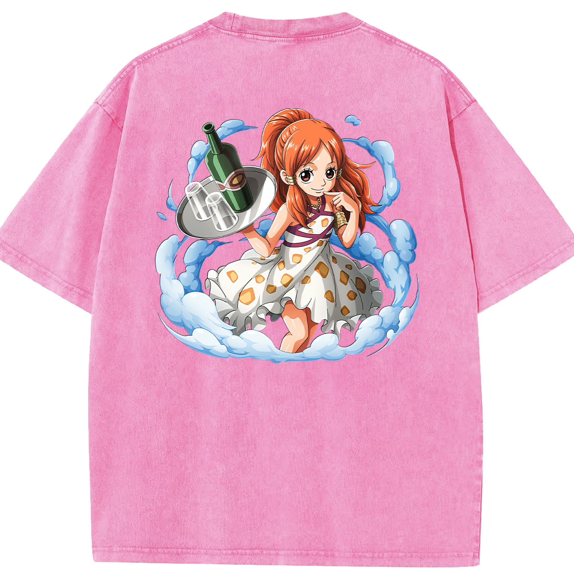 ワンピース ナミ ONE PIECE Nami 綿100% ヴィンテージ風 半袖Tシャツ（背面プリント）